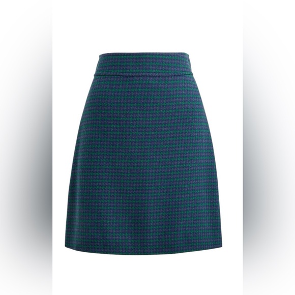 J. Crew Dresses & Skirts - J. Crew Plaid wool-blend A-line Mini Skirt - Serene Spruce